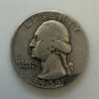 1955 Washington Quarter 25C Silver 0.9 Fine Philadelphia KM#164 Junk
