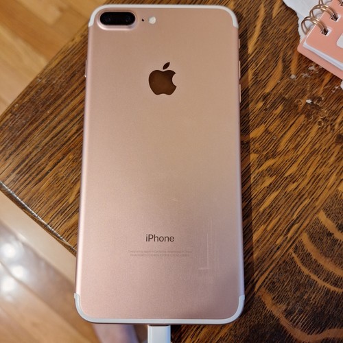 Apple Iphone 7 Plus Unlocked And Charger Case Rose Gold Parts Or Repair Reset - Picture 2 of 13