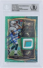 Tua Tagovailoa Dolphins Signed 2020 Panini Select #DS-TTA #4/5 BAS Rookie Card
