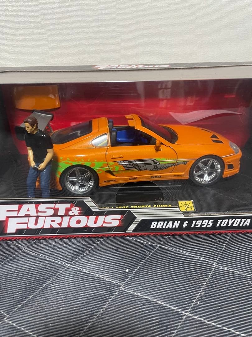 Jada 1/18 Fast Furious 1995 Toyota Supra Brian Figure Diecast Used