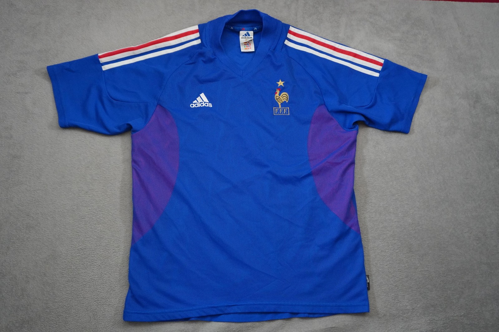 Adidas France 2002-04 Home Jersey Zidane #10 Euro 2004 Vintage Soccer Shirt