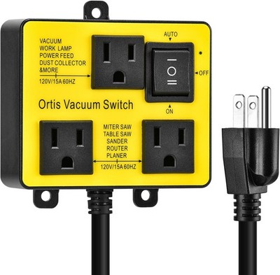 Automatic Vacuum Switch, Vacuum Switch for More Power Tools, Delay Vacuum On/Of