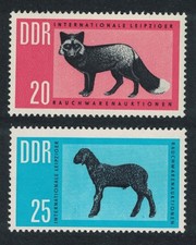 Silver Fox Karakul lamb Fur Auction 2v GDR 1963 MNH SG#E670-E671