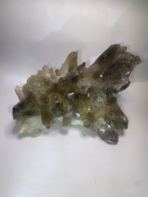 440 gm 5.5 Natural Smokey Quartz Point Crystal Cluster Mineral Chakra Zen 7060