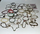 Vintage Modern Costume Jewelry Bracelet Lot 40 Pcs 1.5 LB Gold And Silver Tone