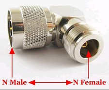 2x Brass N Male Plug to N Female Jack Right Angle RF Coaxial Connector US SELLER