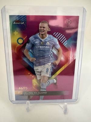 ERLING HAALAND #121 #d/75 ROSE GOLD REFRACTOR 2023-24 Finest