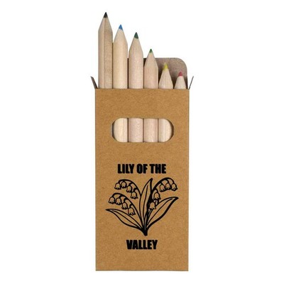 6 x 'Lily of the Valley Flower' Short Colour Pencils (PE00082990)