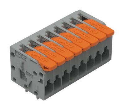 1PC WAGO - 2601-1108 - Wire-To-Board Terminal Block, Gray, 3.5 mm, 8 Positions,