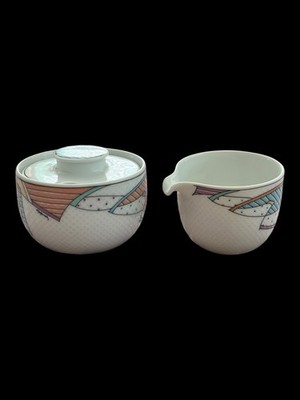 VNTG Rosenthal ''Century New Wave'' PORCELAIN Sugar Bowl & Lid /Creamer D Hafner