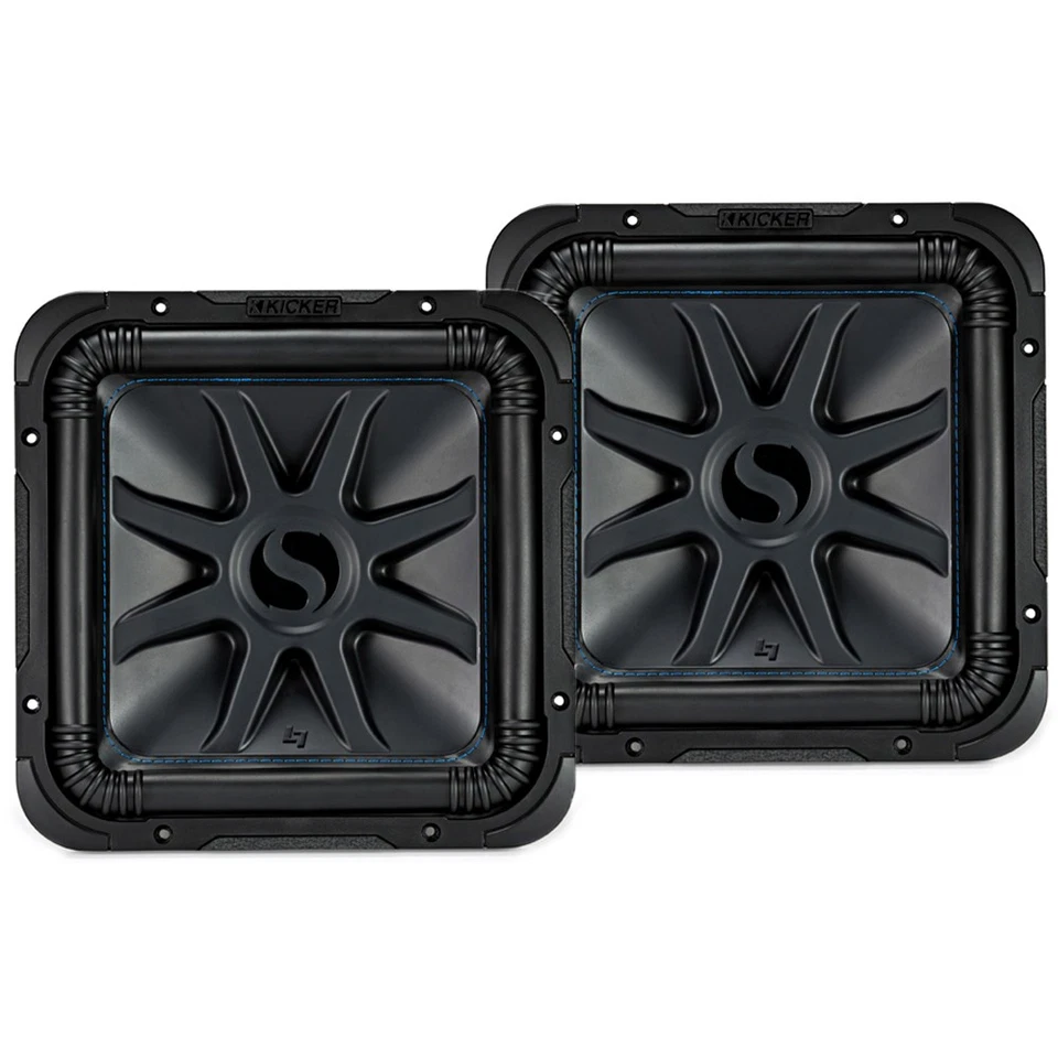 Kicker 44L7S154 Car Audio Solobaric 15" Subwoofer Square L7 Dual 4 Ohm Sub Pair - Image 1 of 4