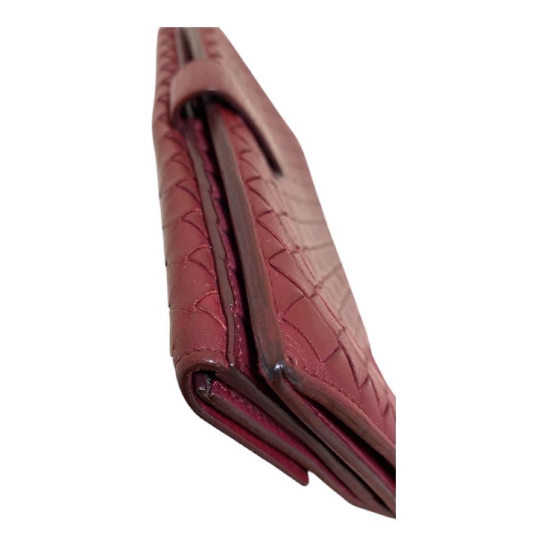 Bottega Veneta Men's Bifold Wallet Red Leather Slim Condition Used Japan thumbnail 8