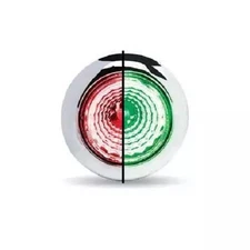 Mini Button Dual Revolution Red/Green LED w/Reflector/Silicone Locking Ring
