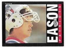 1985 Topps Football Tony Eason Rookie Card #323 New England Patriots RC. rookie card picture
