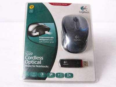 NEW SEALED Logitech V220 Cordless Optical Mouse for Notebooks Laptops Computer