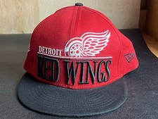 Detroit Red Wings New Era 9FIFTY Snapback Hat Red Black NHL Hockey Cap