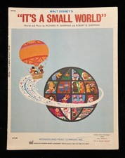 Walt Disney's "It's A Small World" CRISP NEAR MINT 1960 Three Page Sheet Music