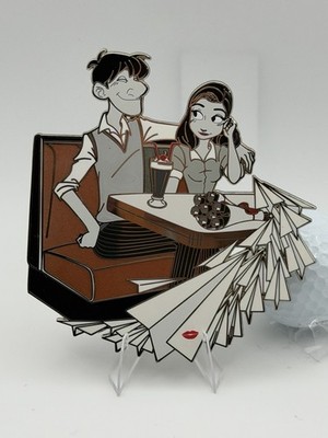 Disney Pixar Paperman Meg & George Diner Fantasy Pin LE 40