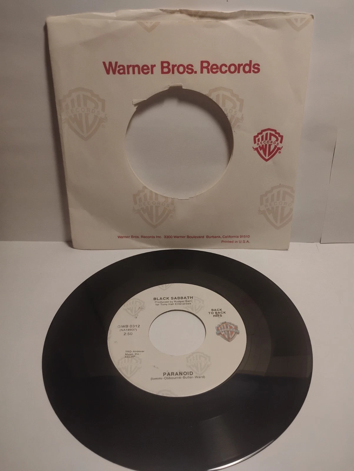 Black Sabbath - Paranoid / Iron Man (7”, 45 rpm, Vinyl, Reissue, 1987, US)