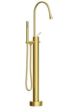 SUPERFLO Free Standing Brushed Gold Tub Faucet - Open Box New