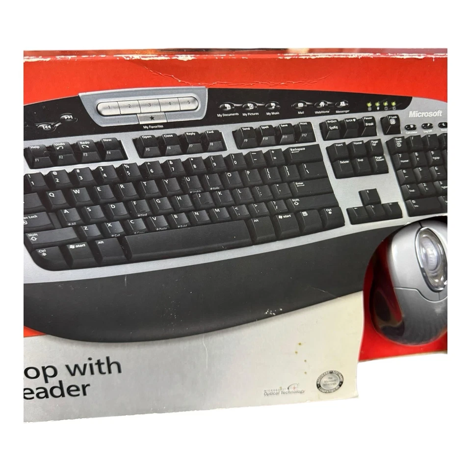 New Microsoft Desktop Keyboard Mouse Fingerprint Scanner Model 1032 1008 1013 - Image 3 of 4