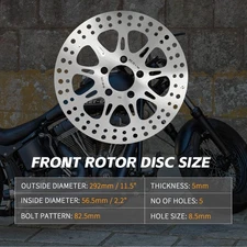 Front Brake Rotor 11.5" Softail FXST FXSTC FXSTD FXSTB FLSTN FLSTC FLSTF 2000-14