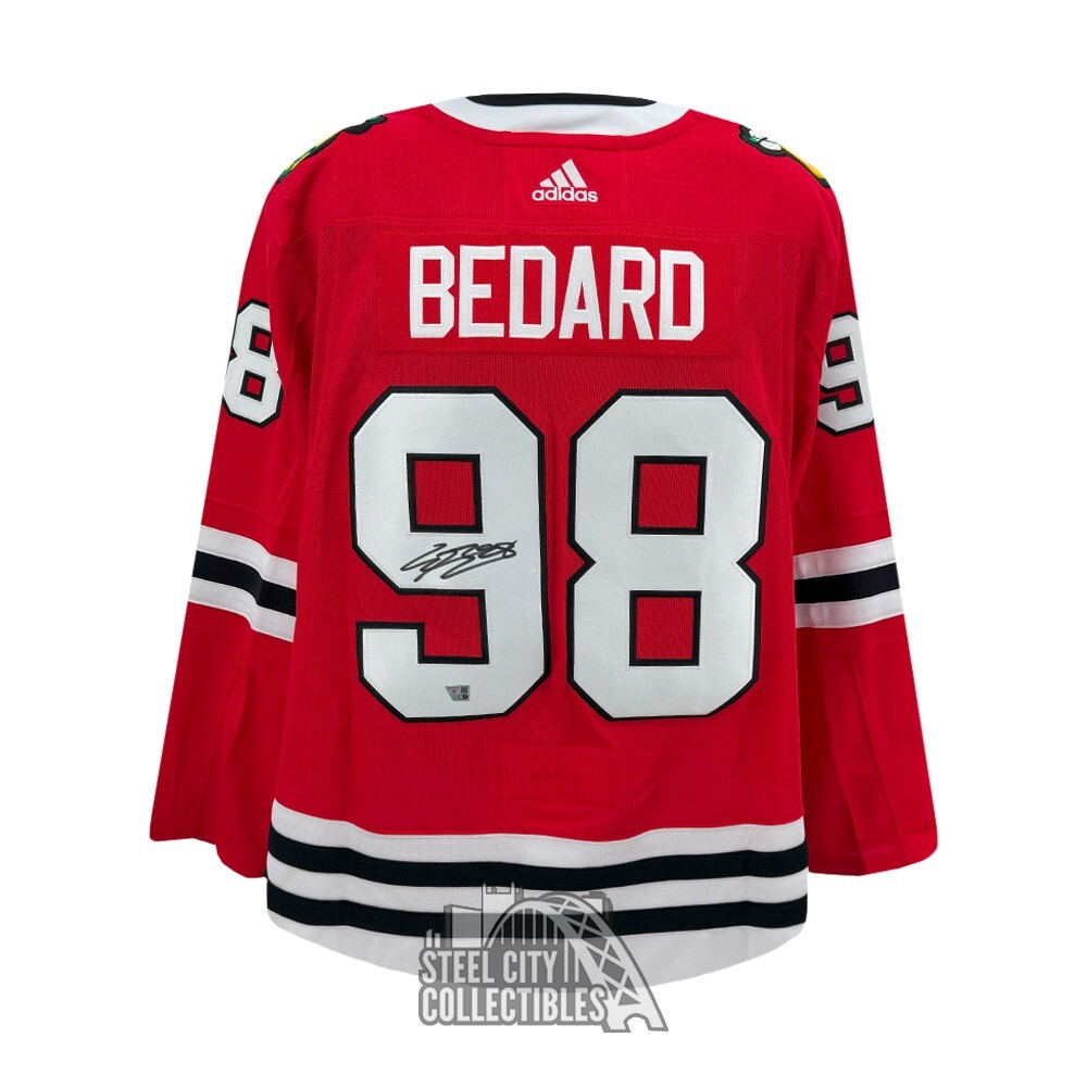 Connor Bedard Autographed Signed Chicago Red Adidas Authentic Hockey Jersey - Fanatics 
