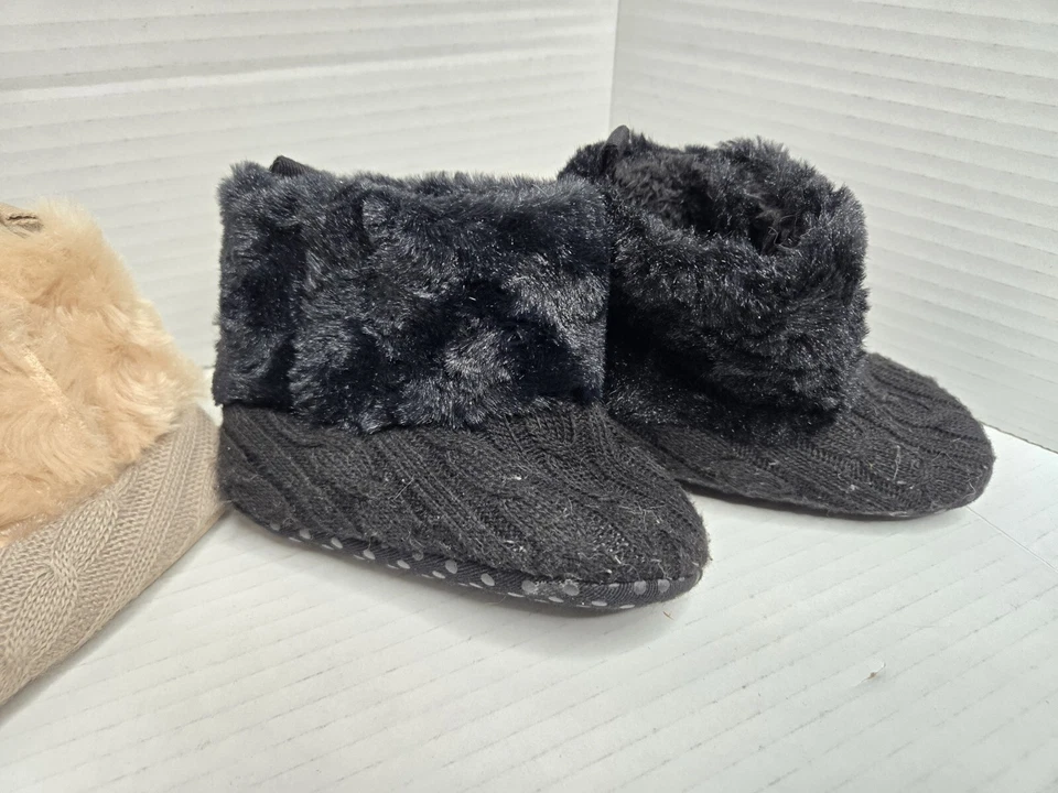 Lote de Botas de Bebê Macias Botas de Couro de Pele Sintética Bege Traseiro Marrom Mocassins  - Imagem 3 de 4