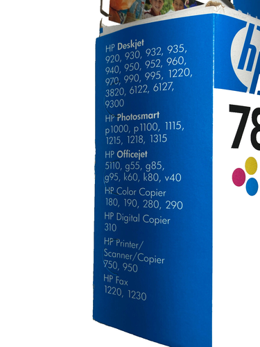 Genuine HP 78 Large tri-color ink cartridge NEW SEALED box 5/2009 EXPIRED NEW - Picture 4 of 5