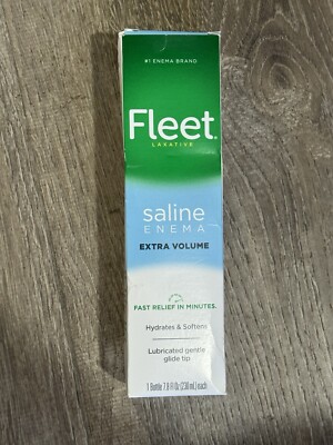 Fleet Extra Volume Saline Enema. Relief In Minutes 7.8 Fl Oz Bottle.
