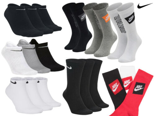Nike Socks 3 / 6 Pairs Ankle Crew Training Sports Lightweight Everyday Essential - Picture 1 of 25