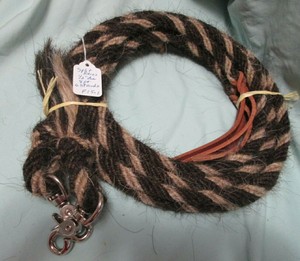 Mane Horse Hair Split Reins W Snaps 8 Feet 1 2 Diameter