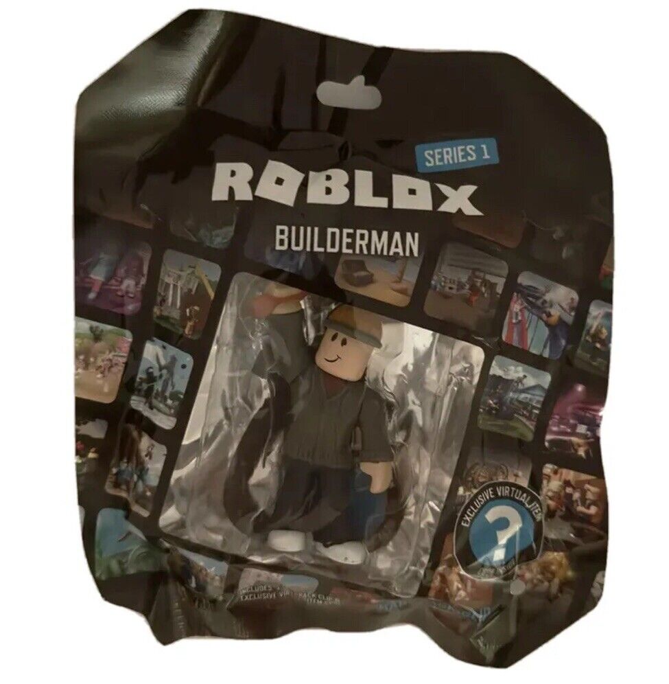 ROBLOX Figure Series 1 Backpack Clip Builderman W/Code Inside BRAND NEW  UNOPENED