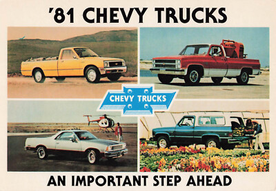  81 Chevy Trucks An Important Step Ahead  Postcard