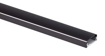 Kabelkanal Alu rund schwarz 115x3,7cm Kabelabdeckung Kabelschacht Außentauglich - Bild 1 von 4