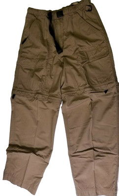 Magellan Outdoor Yellowstone Men Size M Tan Sportswear Zip Of Leg Shorts Pants