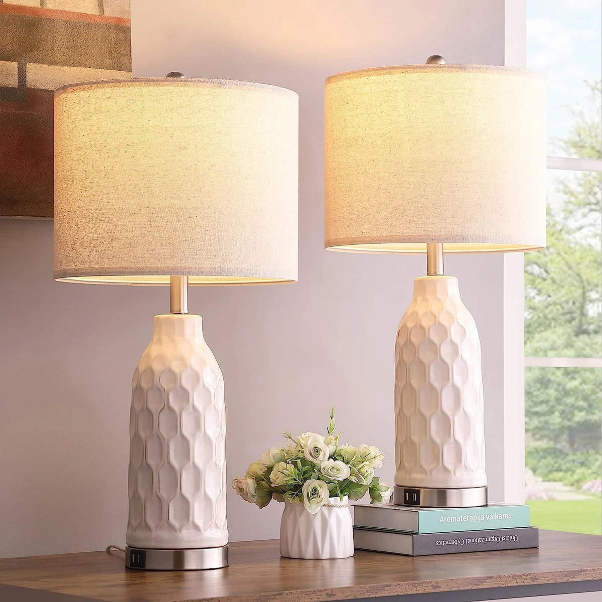 Ceramic cheap lamp set