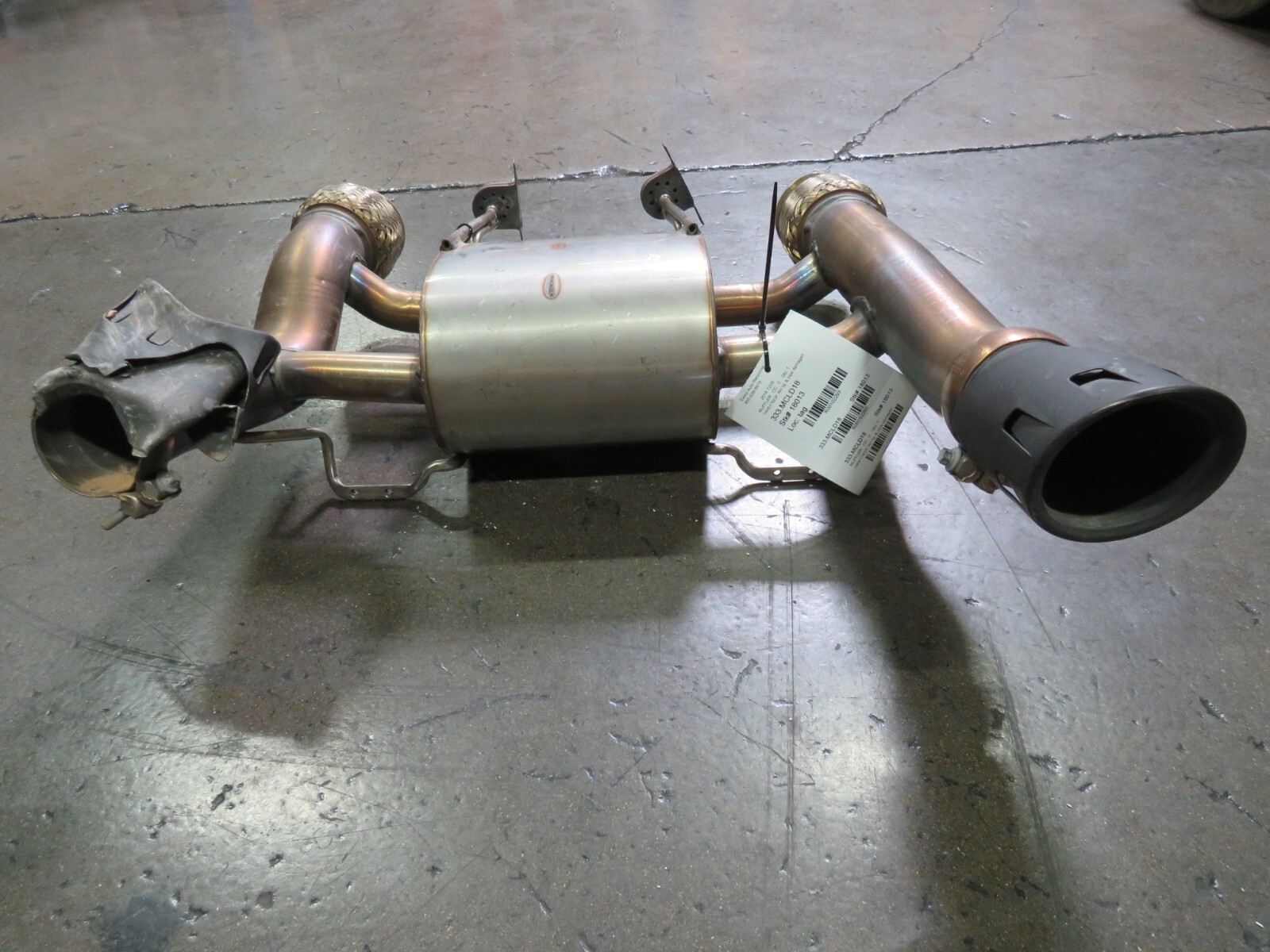 Mclaren 720S, RH, Right, Muffler, Dmg Tip and Pipe, Used, P/N 14H0176CP