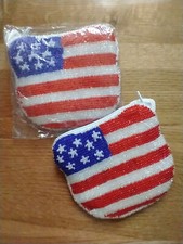 2 American flag patriotic beaded purses