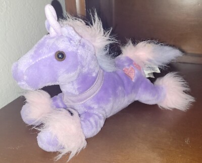 R2 Design International Purple And Pink Unicorn With Collar And Pink Hearts