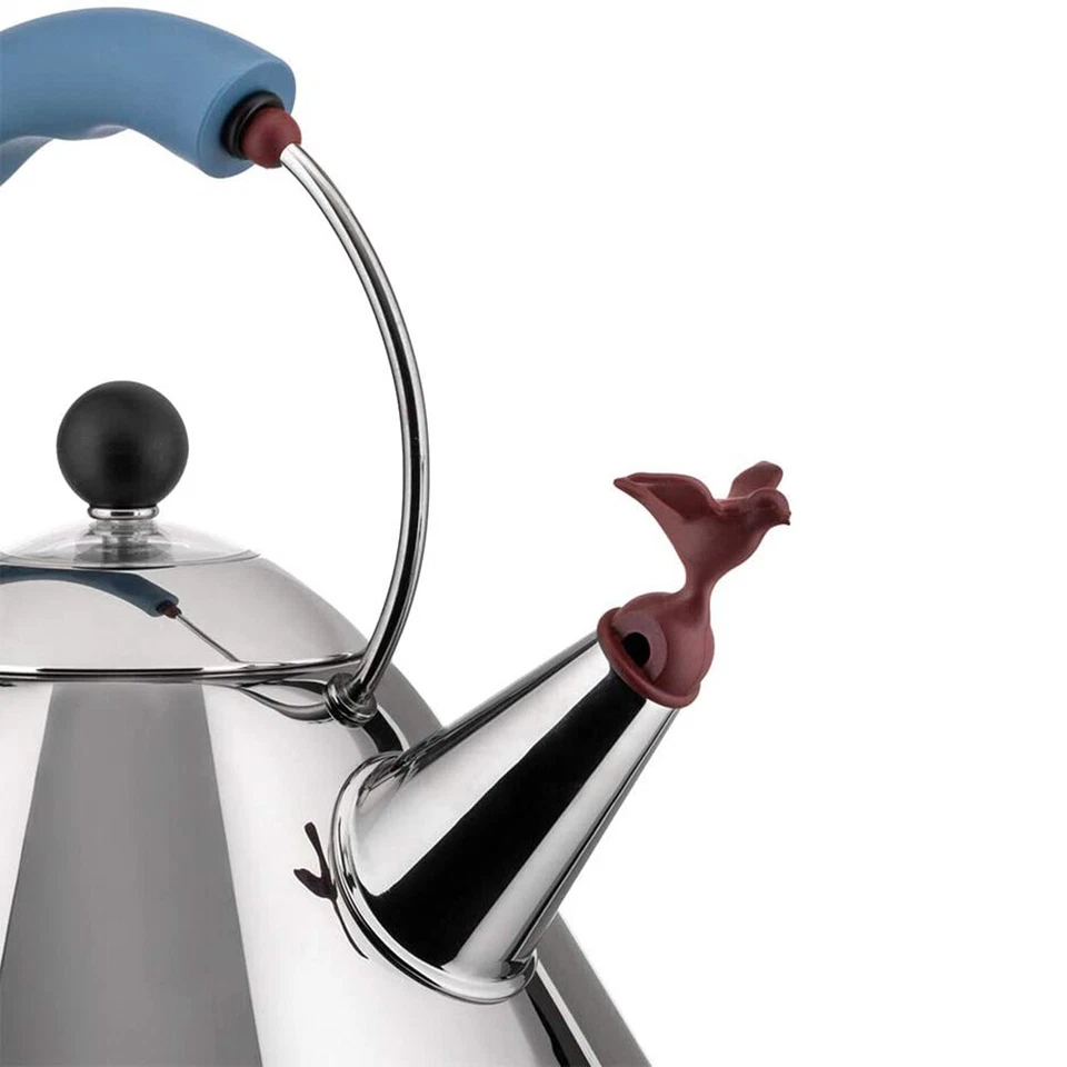 Alessi 9093 水壶,9 英寸高 x 8.5 英寸宽 x 8.5 英寸深,蓝色 - 二手 — 第 2/4 张图片