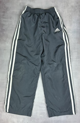 Adidas Youth Athletic Pants Windbreaker - Gray & White - Youth Size 6 0153