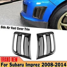 For 08-14 Subaru Impreza GRB Wagon WRX STi Front Bumper Side Vents Cover Black M