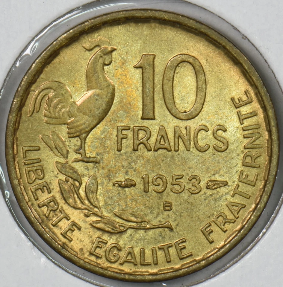 Gallo Francia 1953 B 10 Francos P190613 envío combinado Foto 2 de 2