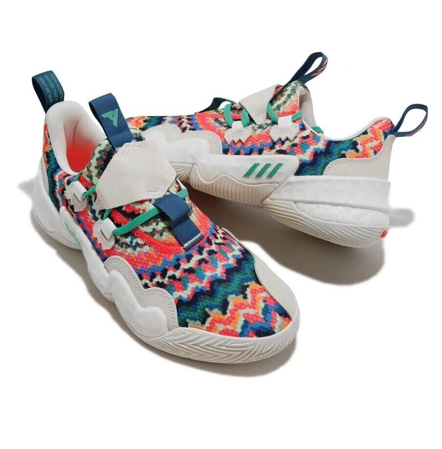 Trae Young Adidas 1 Tie-Dye GY0295 Multicolor Basketball  display picture 3
