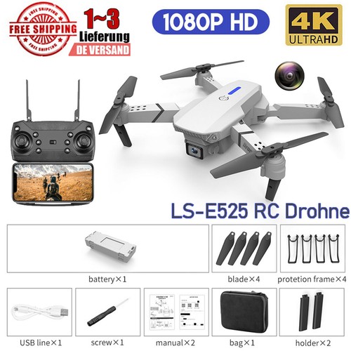 Faltbar WIFI FPV Drohne Mit 4K Kamera Mini Selfie Quadrocopter RC Drone 3 Akkus. - Bild 10 von 22