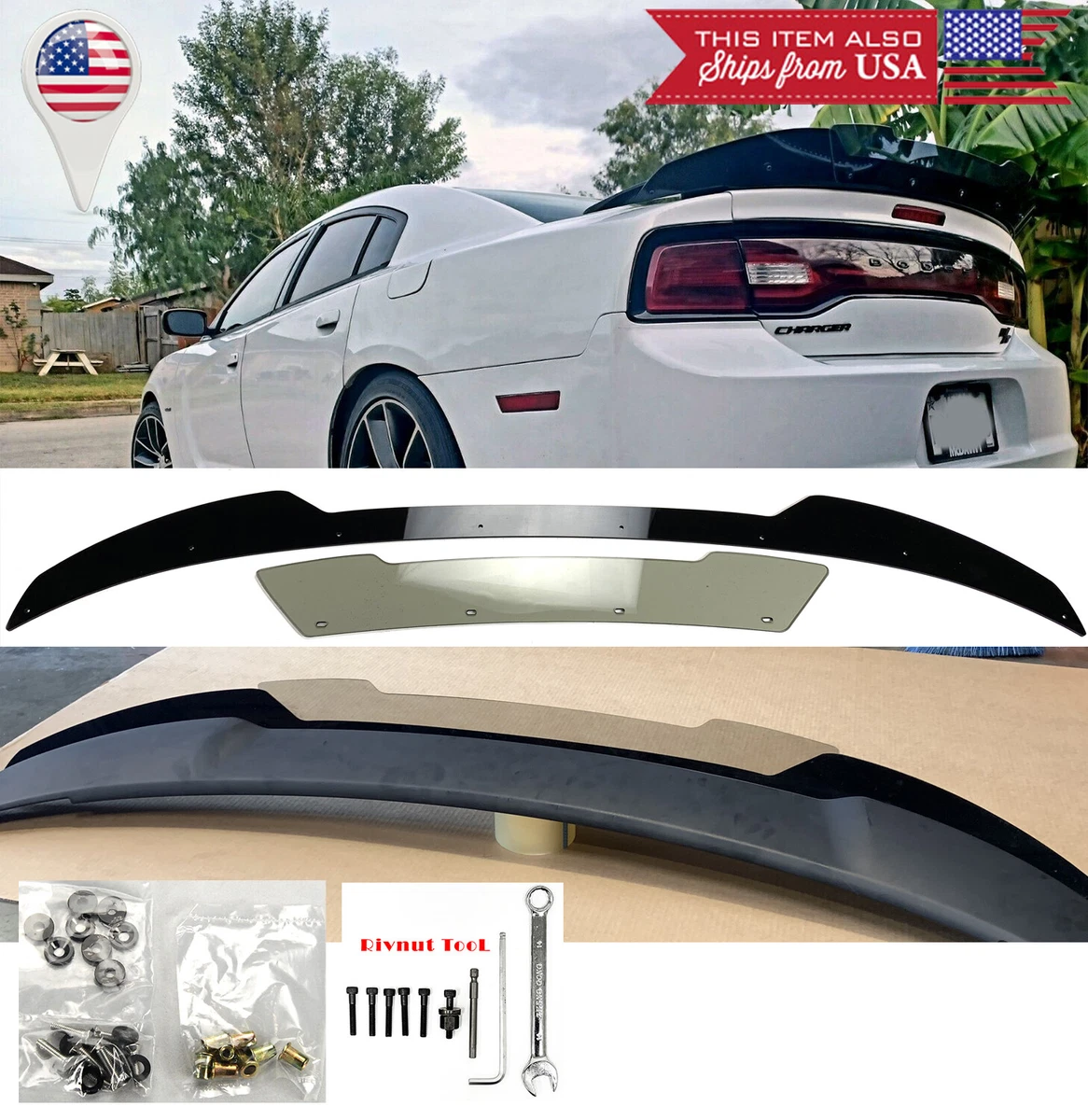 2014 dodge charger cheap wicker bill spoiler