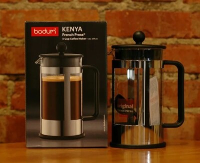Bodum Kenya French Press 8 Cup Coffee Maker 34 oz 8 Cup Stainless Steel