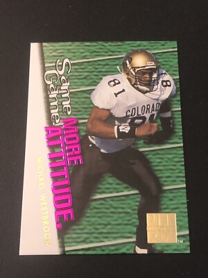 1995 Skybox Impact Same Game More Attitude Michael Westbrook #F3 Rookie RC
