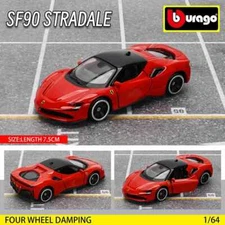 Bburago 1/64 Red Ferrari SF90 STRADALE Diecast Metal Racing Sports Car Ferrari